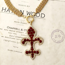 Load image into Gallery viewer, Fleur-de-Lis reimagined vintage necklace