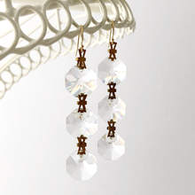 Load image into Gallery viewer, Vintage chandelier crystal earrings