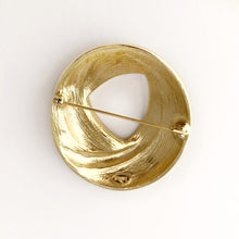 Load image into Gallery viewer, Trifari 1980s Art Deco style enamel and rhinestone brooch