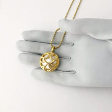 Load image into Gallery viewer, Upcycled vintage caged pearl bead pendant