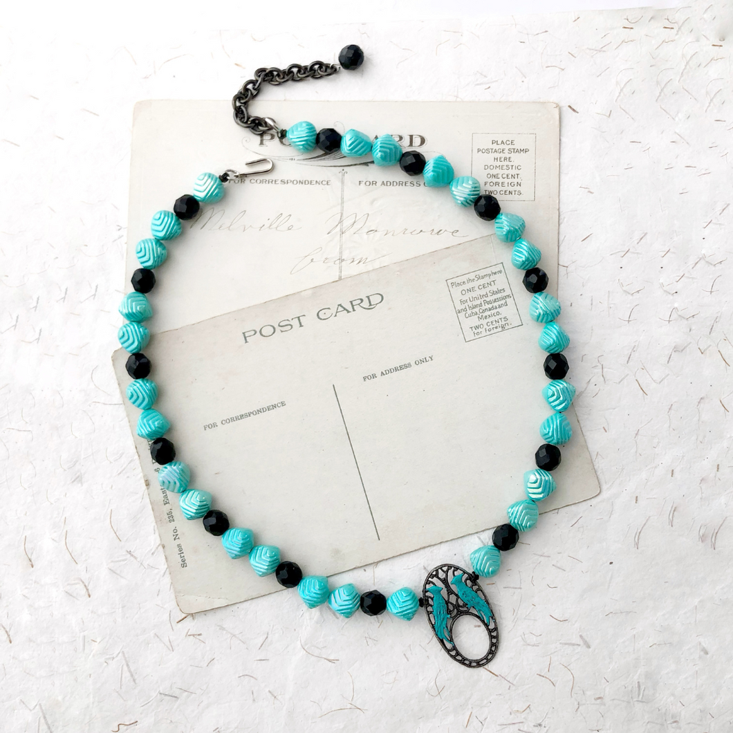 Duet - reimagined vintage necklace