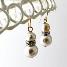 Load image into Gallery viewer, Vintage baroque pearl bead earrings
