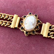 Load image into Gallery viewer, close-up of cameo focal against velvet
