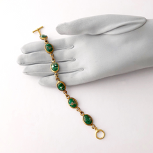 Load image into Gallery viewer, Vintage green glass bracelet
